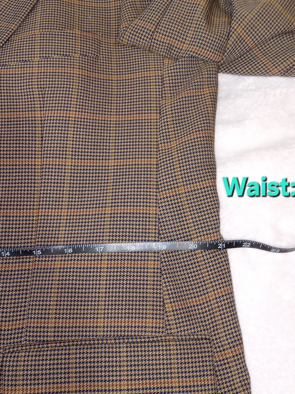 Mark Shale 42S Wool Blazer Sport Coat Brown Houndstooth Windowpane Plaid Classic